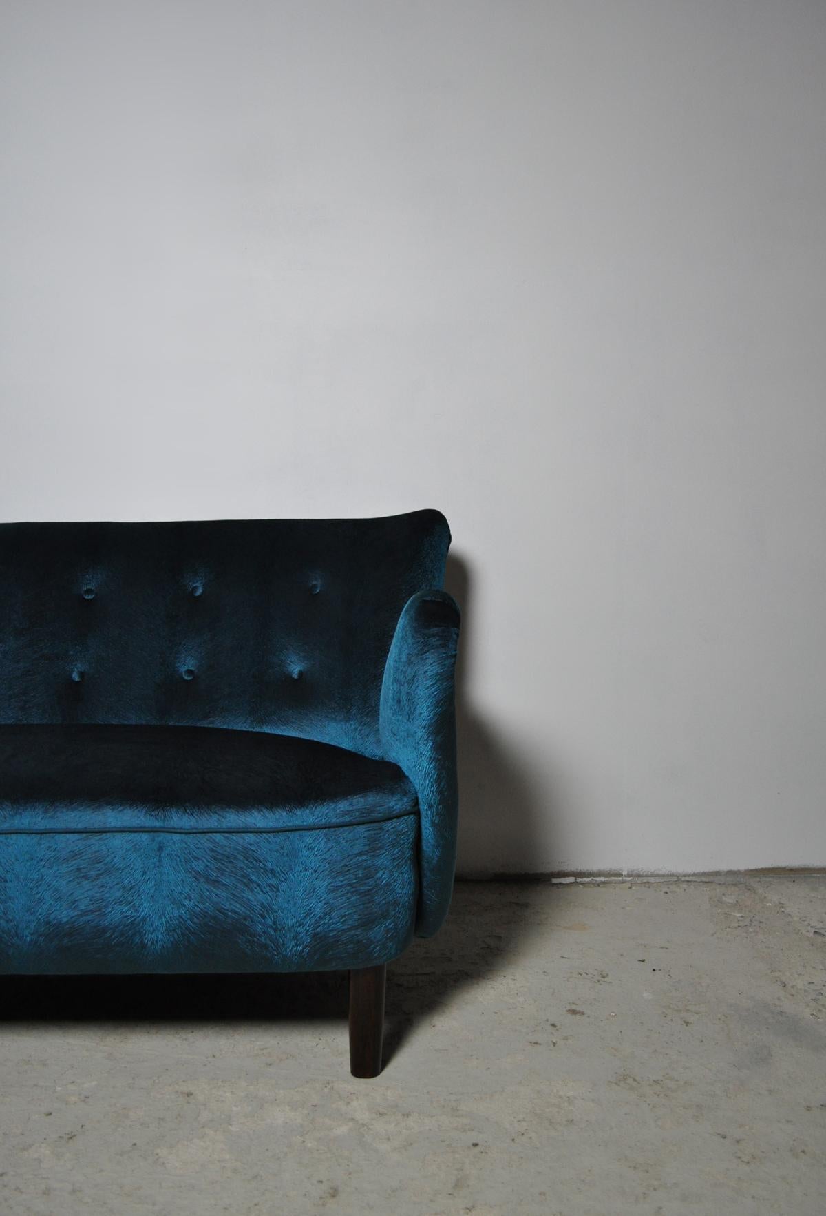 elegant curved sofa