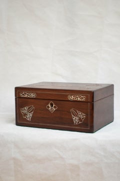 Elegant Early Victorian Jewelry Box with Tray