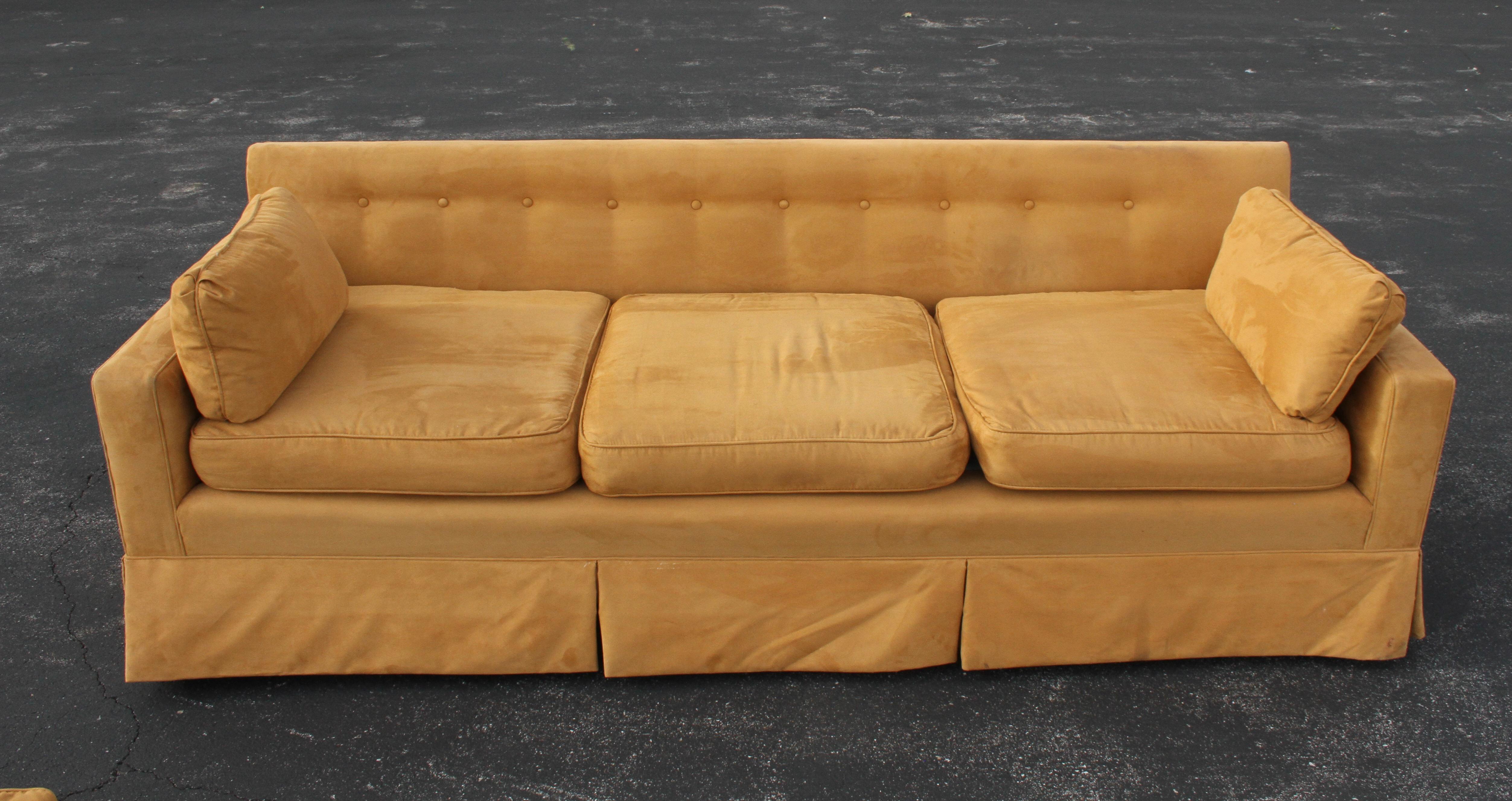 Elegant Edward Wormley for Dunbar Mid-Century Modern Down Cushion Sofa 6