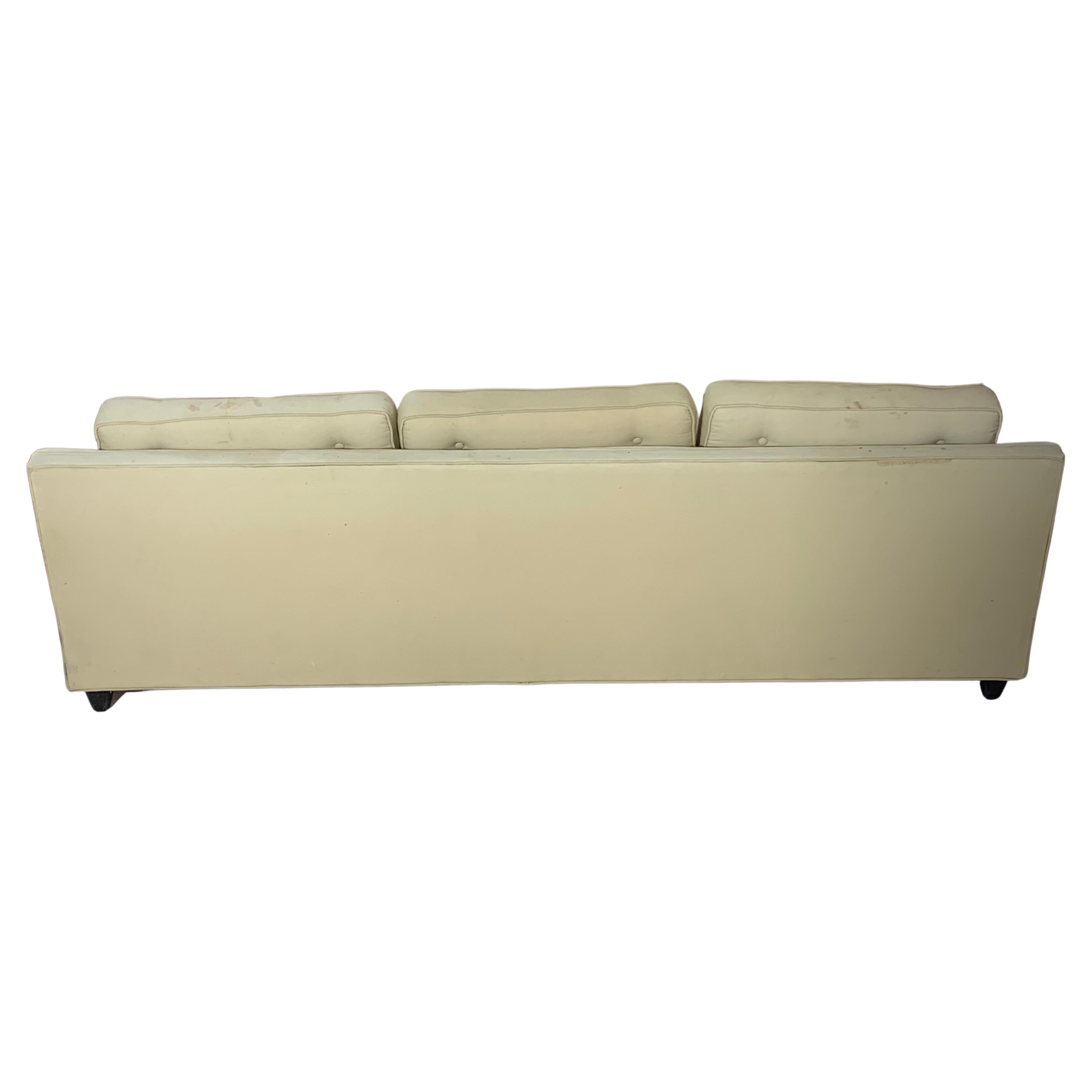 Elegant Edward Wormley for Dunbar Mid-Century Modern Tuxedo Sofa, Project For Sale 3