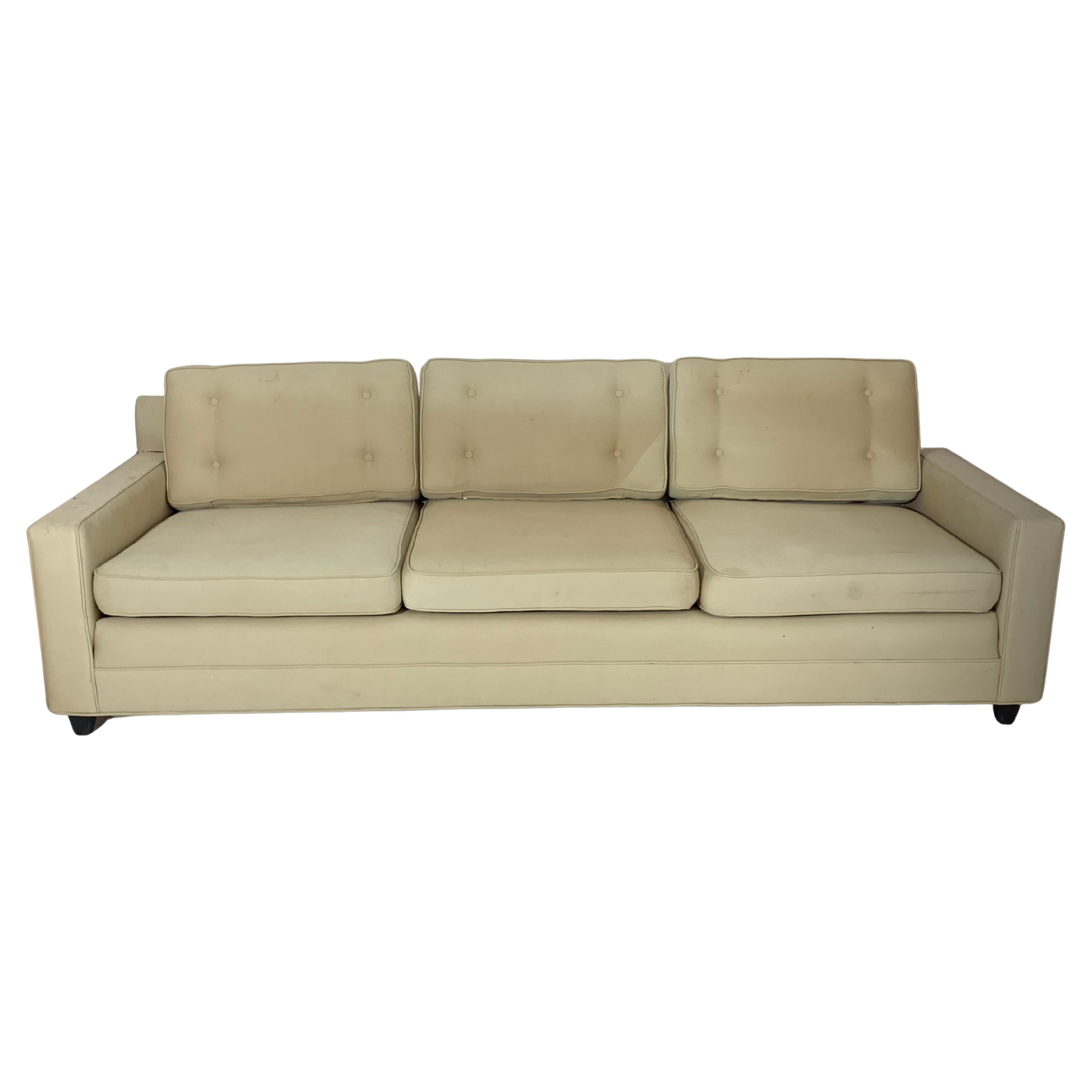 Elegant Edward Wormley for Dunbar Mid-Century Modern Tuxedo Sofa, Project For Sale 2