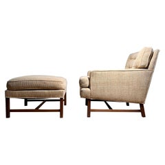 Elegant Edward Wormley Lounge Chair with Ottoman for Dunbar