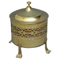 Elegant Edwardian Brass Coal Bucket or Planter