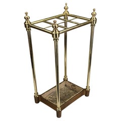 Elegant Edwardian Brass Umbrella / Stick Stand c 1900