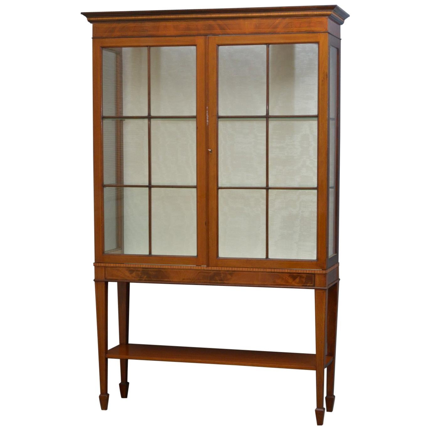 Elegant Edwardian Display Cabinet