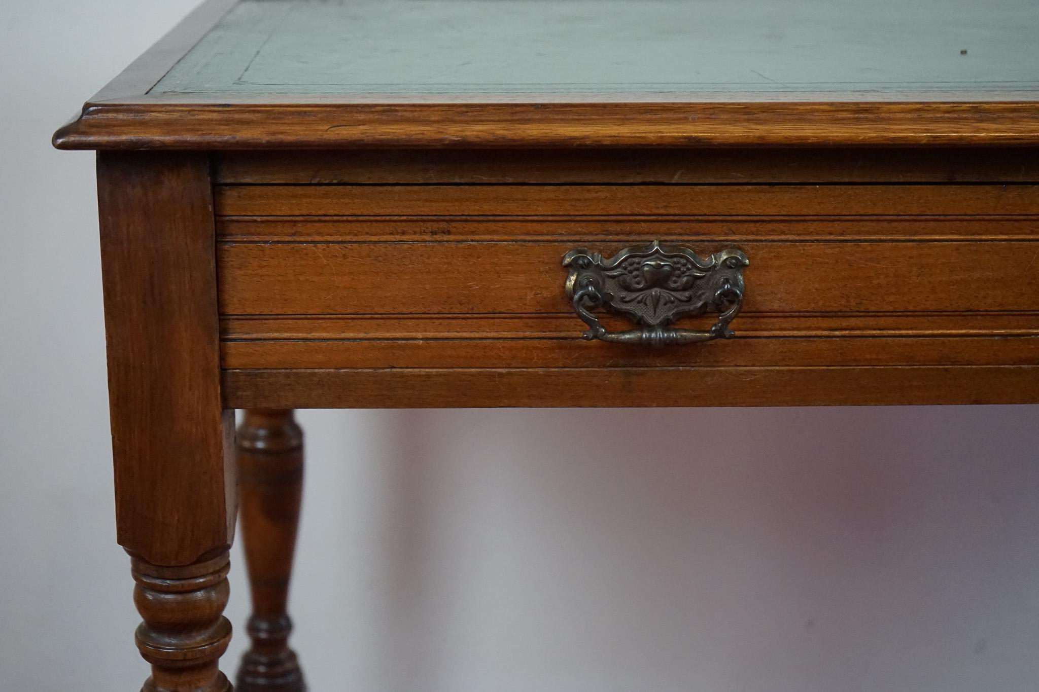 Elegant Edwardian Mahogany Antique Writing Table 1