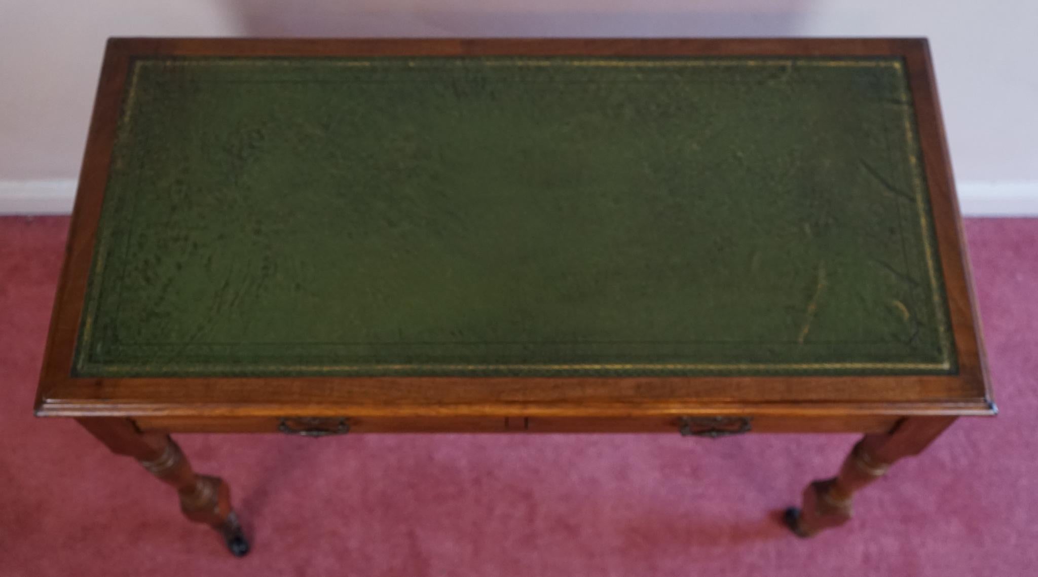 Elegant Edwardian Mahogany Antique Writing Table 3
