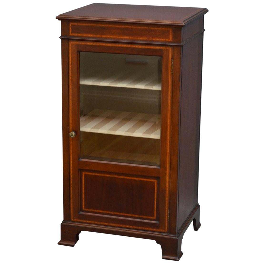 Elegant Edwardian Mahogany Cabinet For Sale