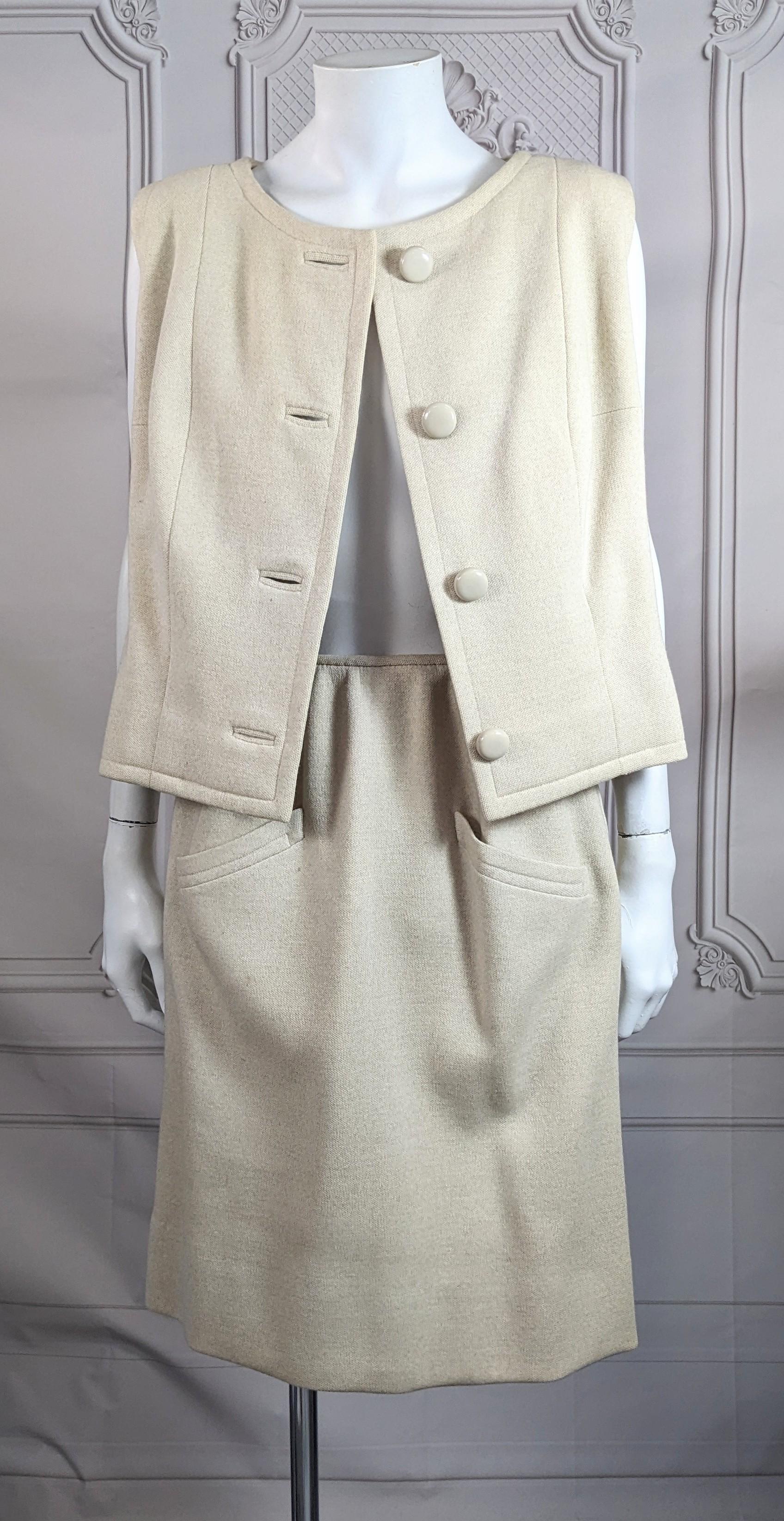 da uomo o donna Eleganza di Eisa, Jersey di lana color avena, Balenciaga in vendita