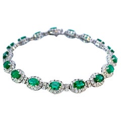 Elegant Emerald and Diamond Bracelet