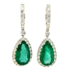 Elegant Emerald and Diamond Earrings