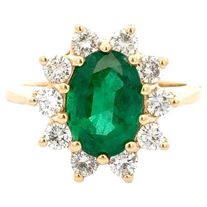 Elegant Emerald and Diamond Ring
