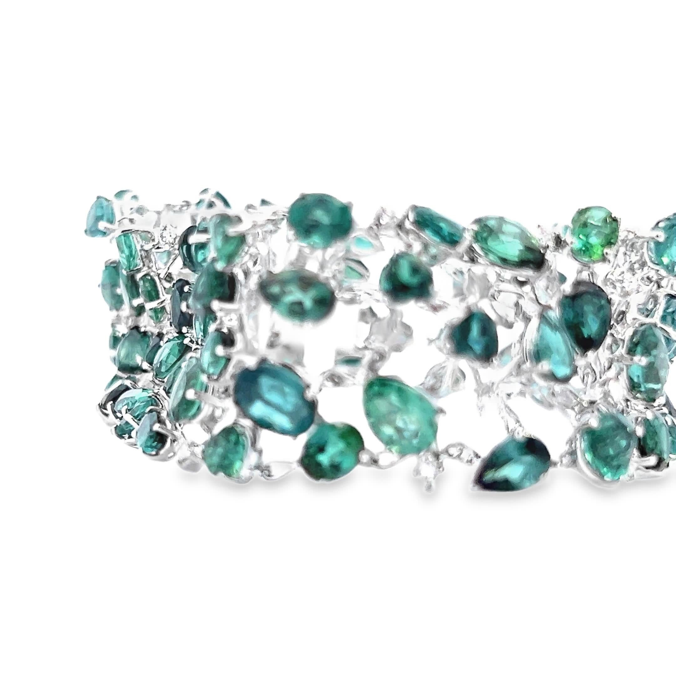 De las mujeres Elegante Pulsera Esmeralda en venta