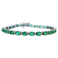 Elegante Pulsera Esmeralda