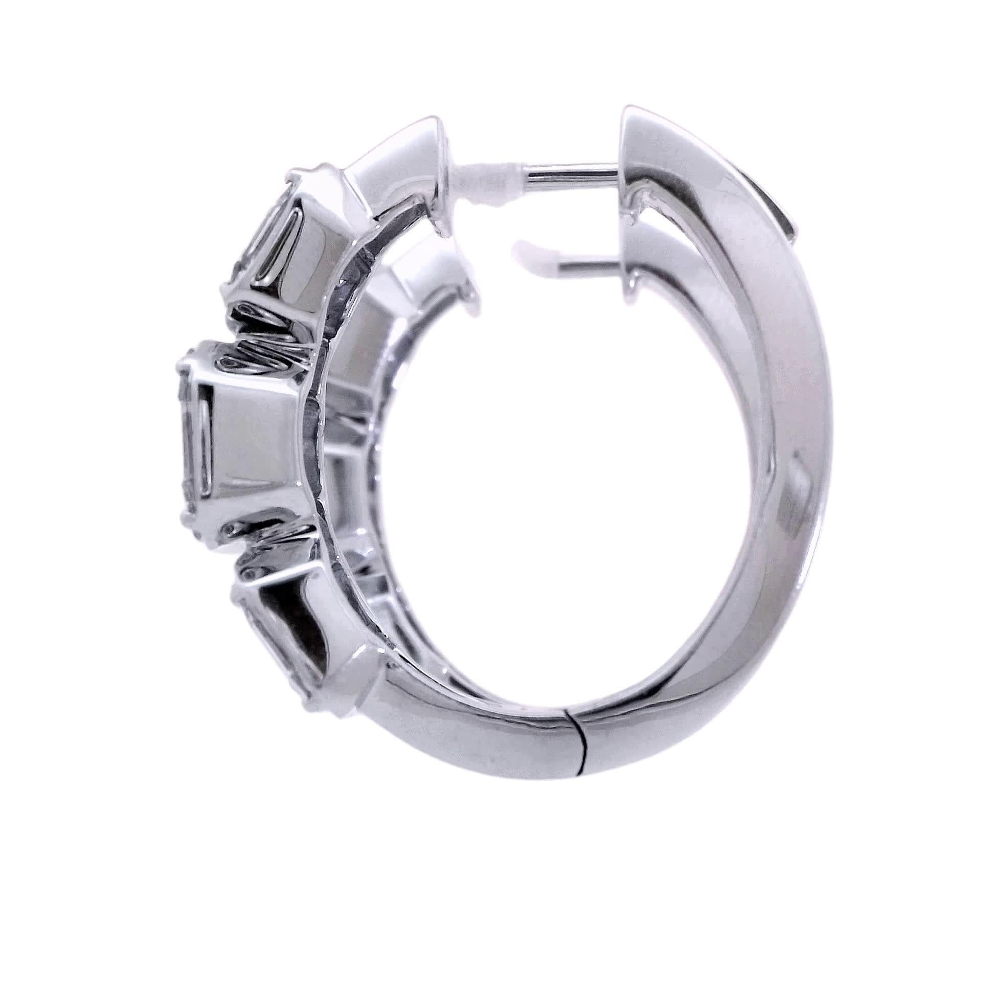 Discover the timeless elegance of these emerald cut earrings, designed to elevate any outfit. Crafted with precision, each earring features a stunning arrangement of sparkling stones that catch the light beautifully. Perfect for both special