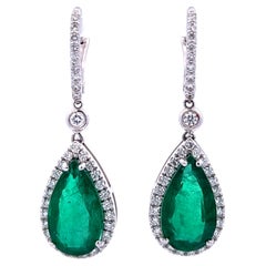 Elegant Emerald Drop Earrings