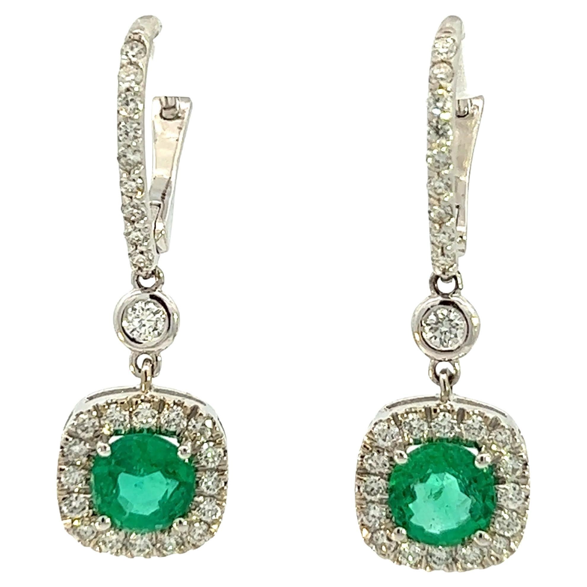 Elegant Emerald Drop Earrings