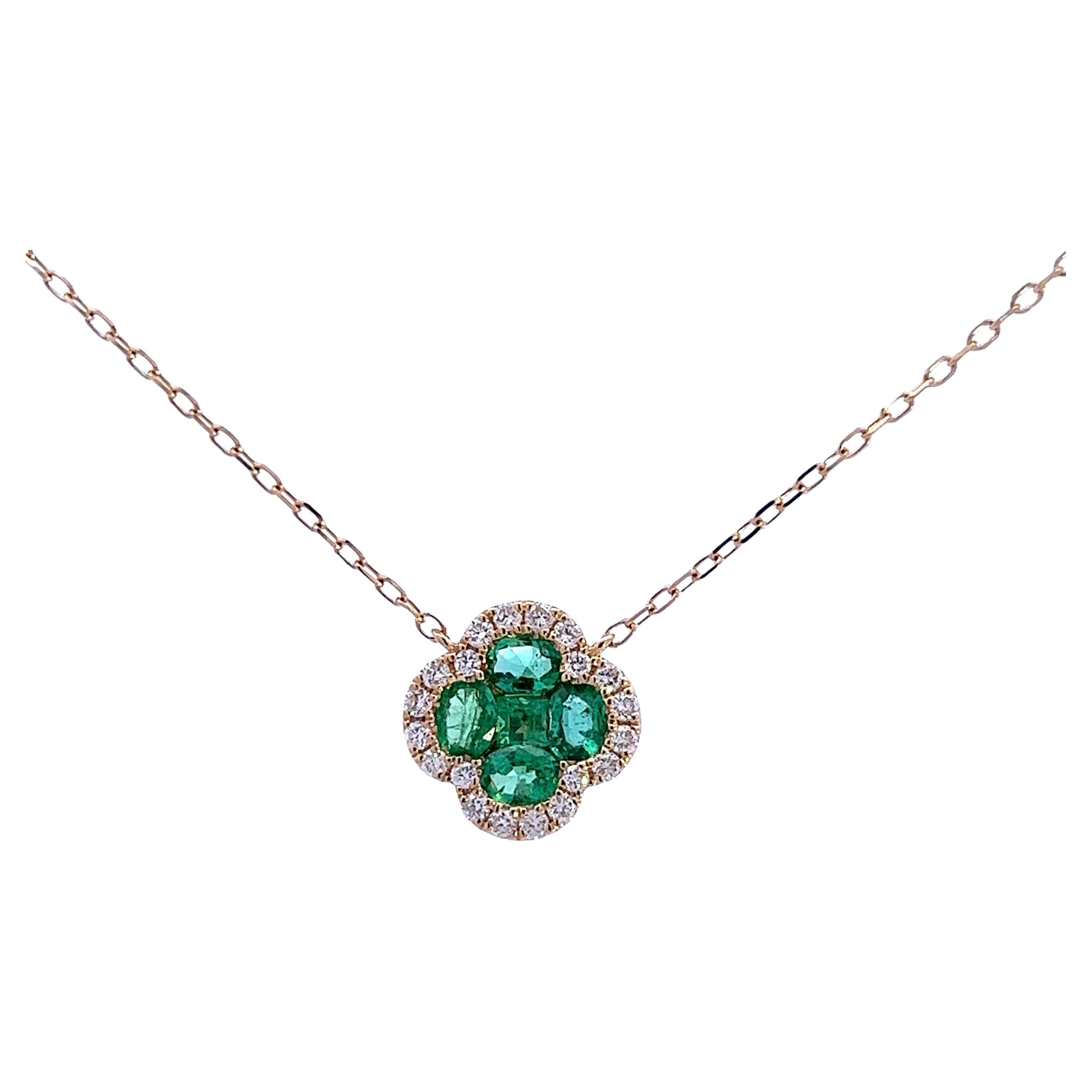Elegant Emerald Pendant Necklace