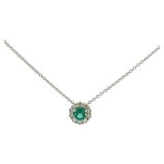 Elegant Emerald Pendant Necklace