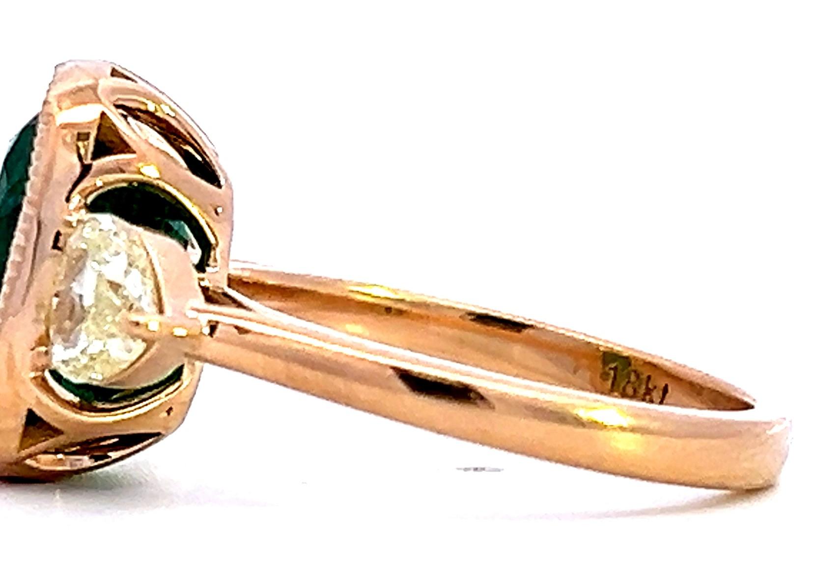 Bague élégante en émeraude Pour femmes en vente