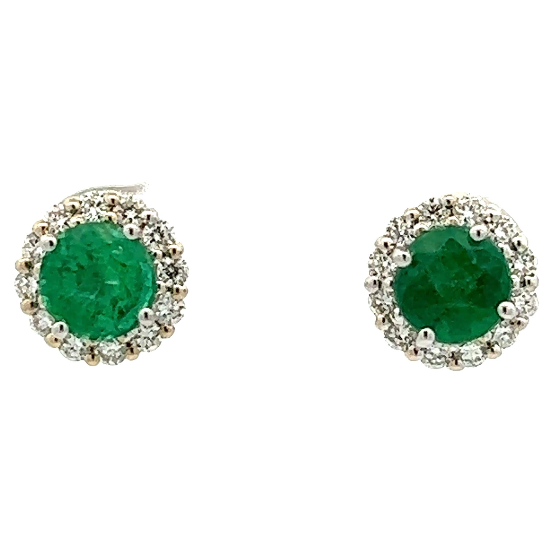 Boucles d'oreilles Elegance en émeraude