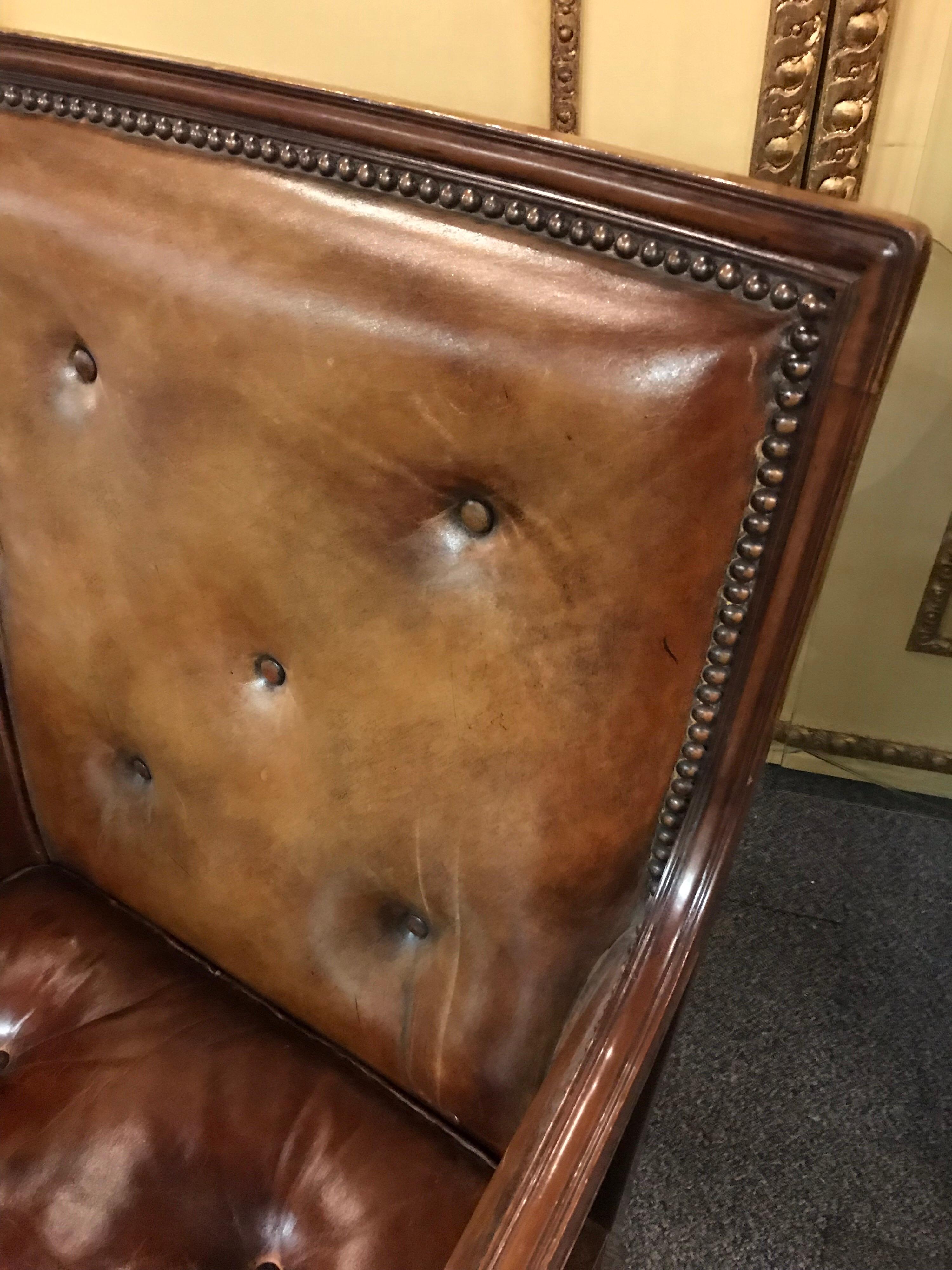 Elegant Empire Armchair / Lounge Chair, England Victorian Mahogany 6