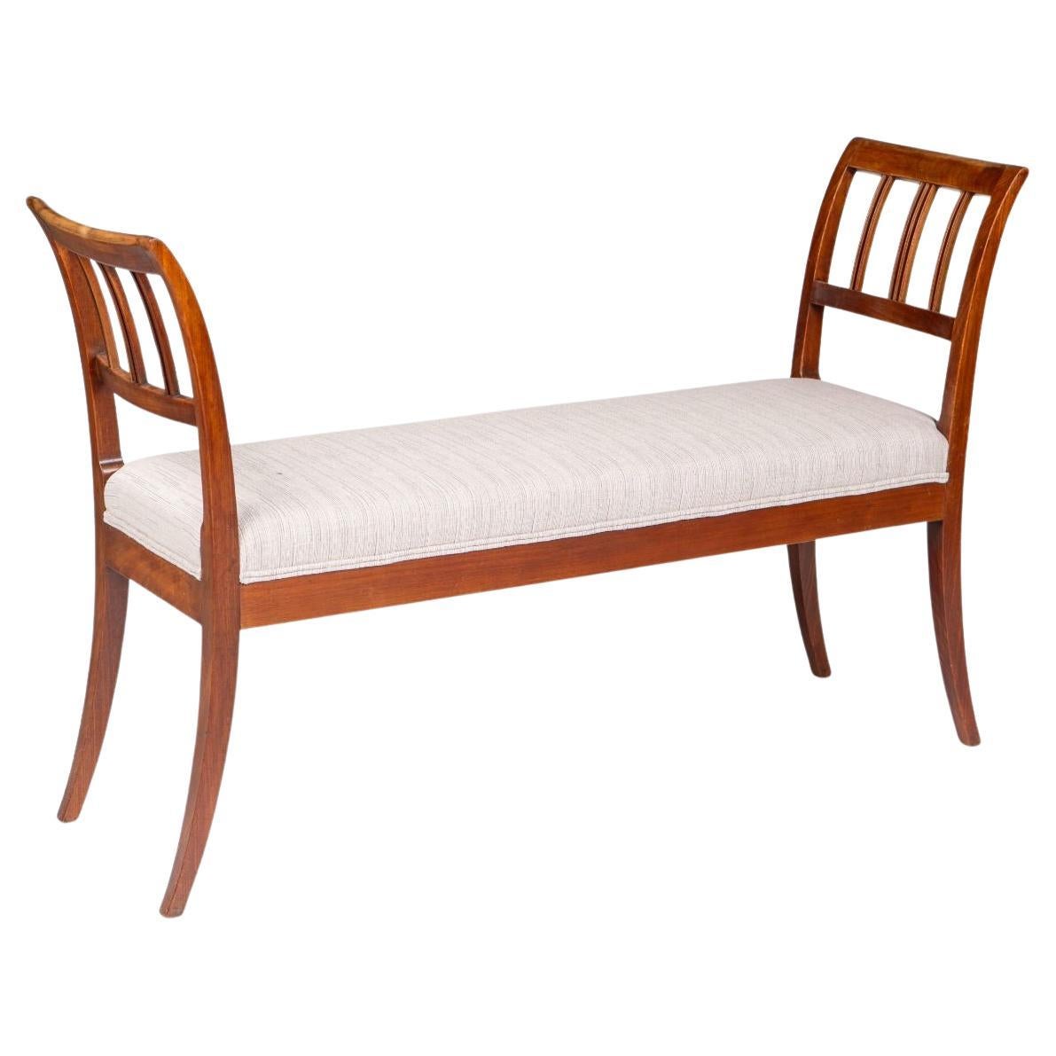 Banc Empire élégant en acajou