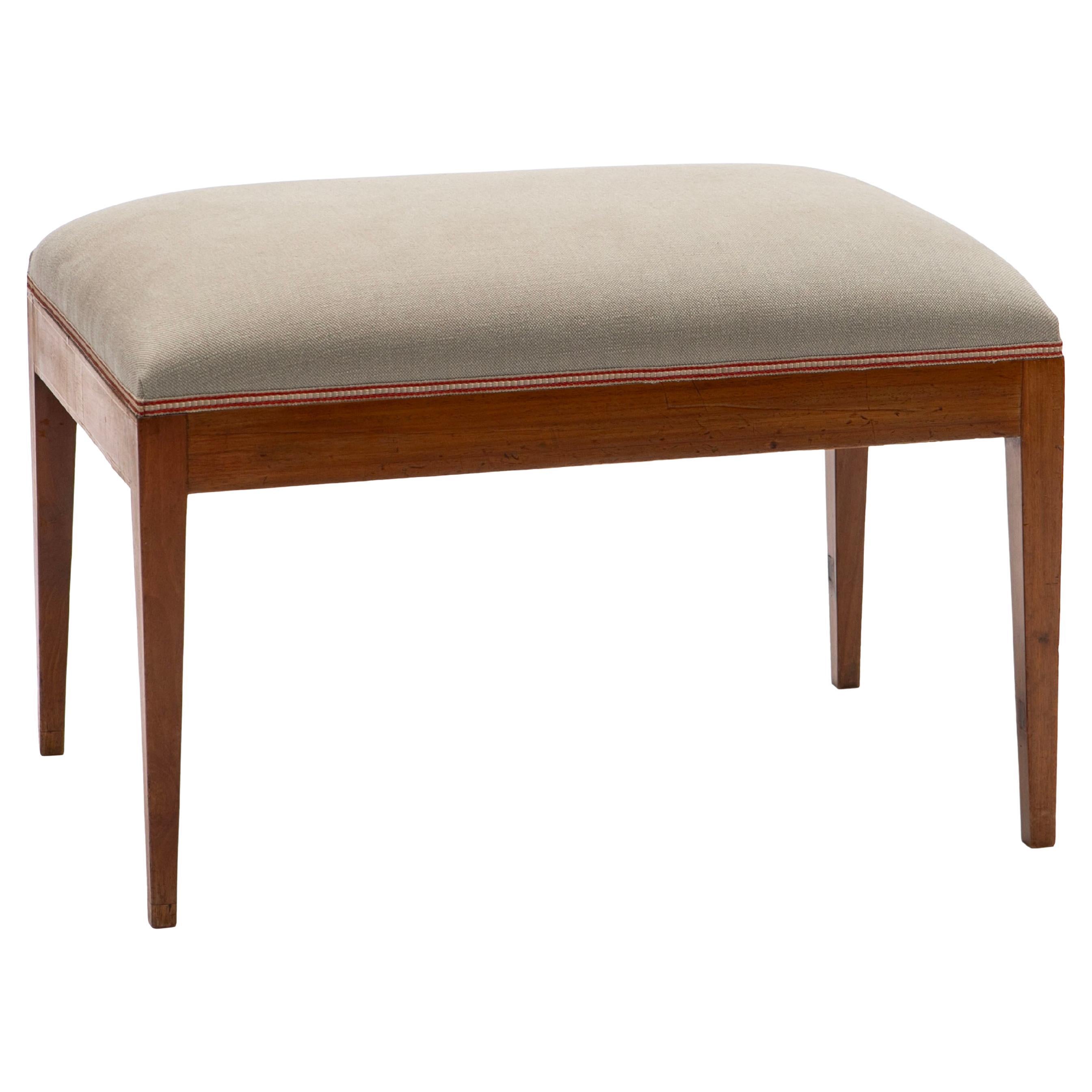 Elegant Empire Bench in Mahogany with Satinwood Inlays