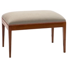 Elegant Empire Bench in Mahogany with Satinwood Inlays