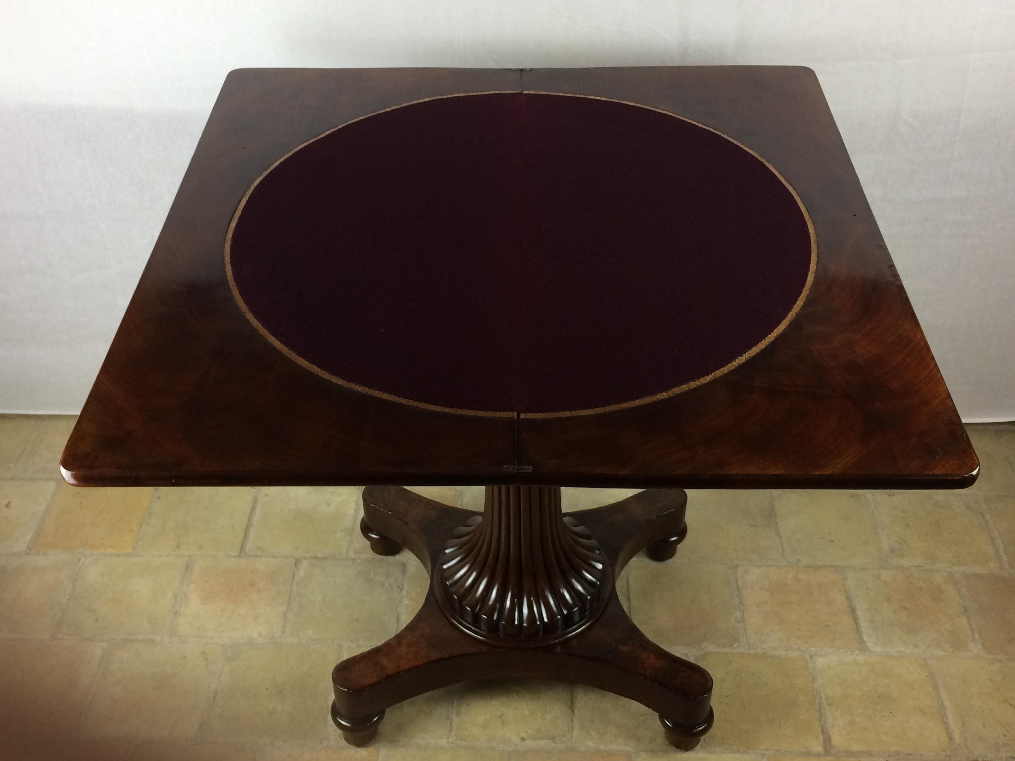Empire Period 19th Century Rosewood Card Table English For Sale 2