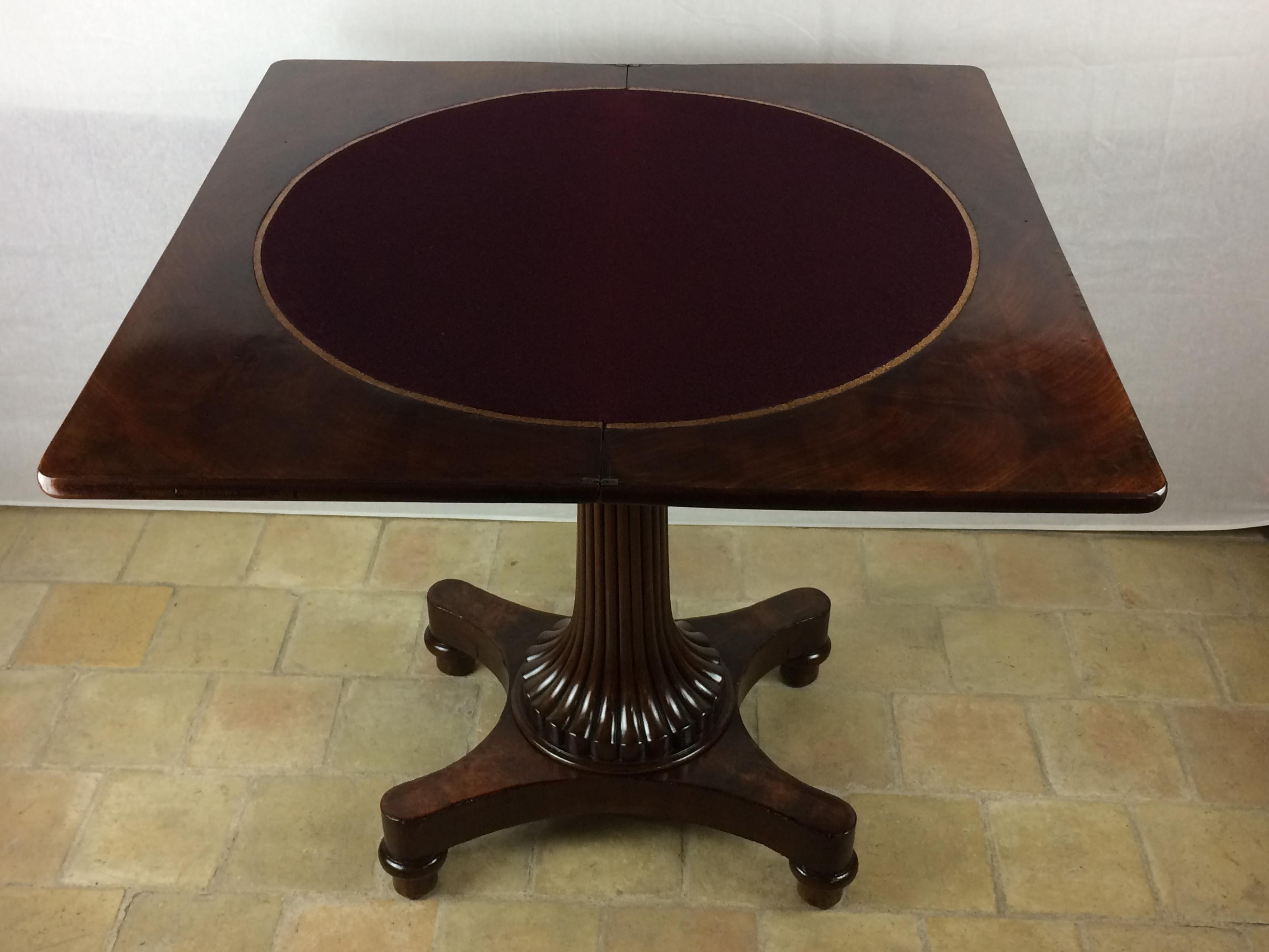Empire Period 19th Century Rosewood Card Table English In Good Condition For Sale In Miami, FL