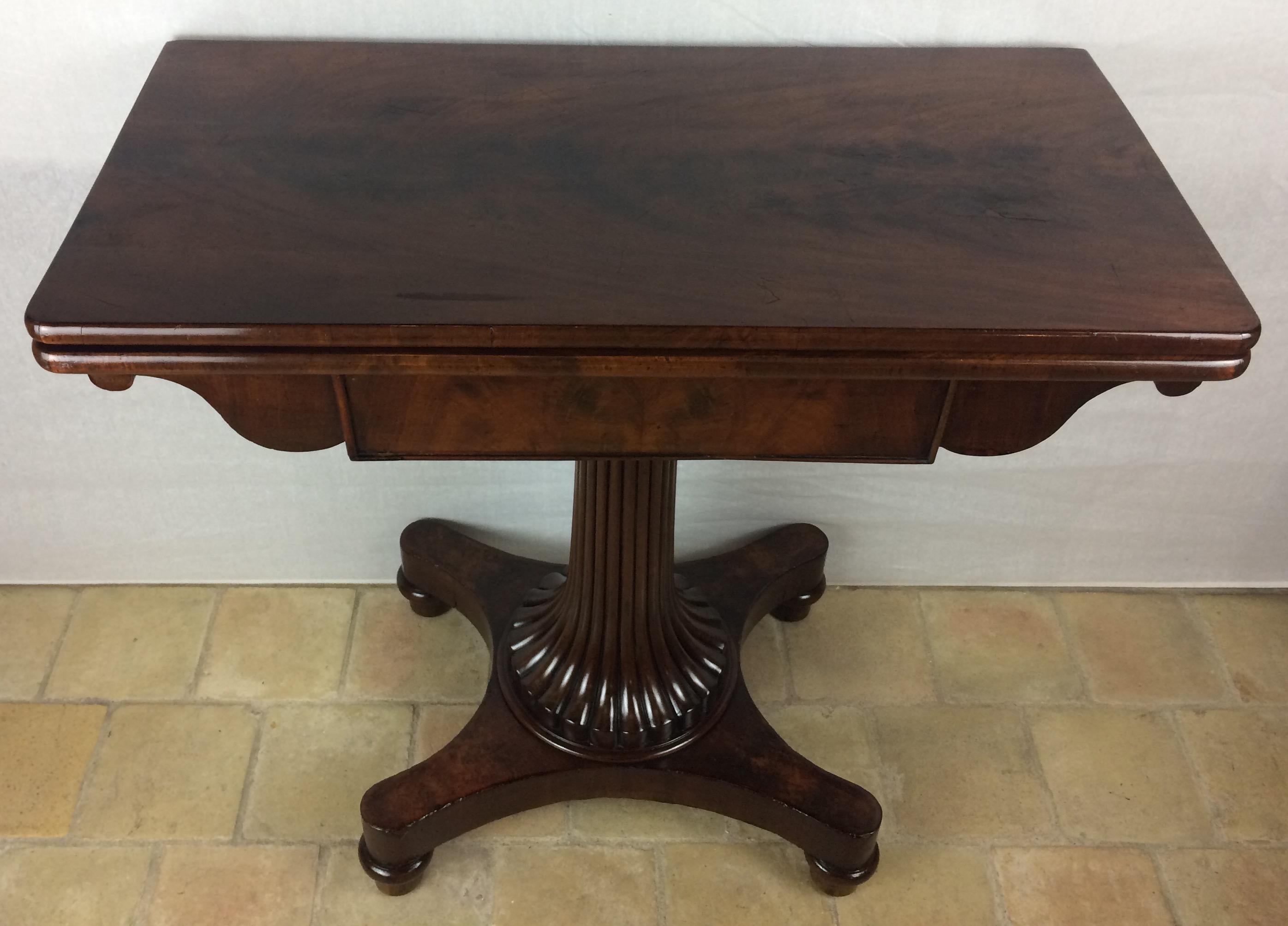 Empire Period 19th Century Rosewood Card Table English For Sale 1