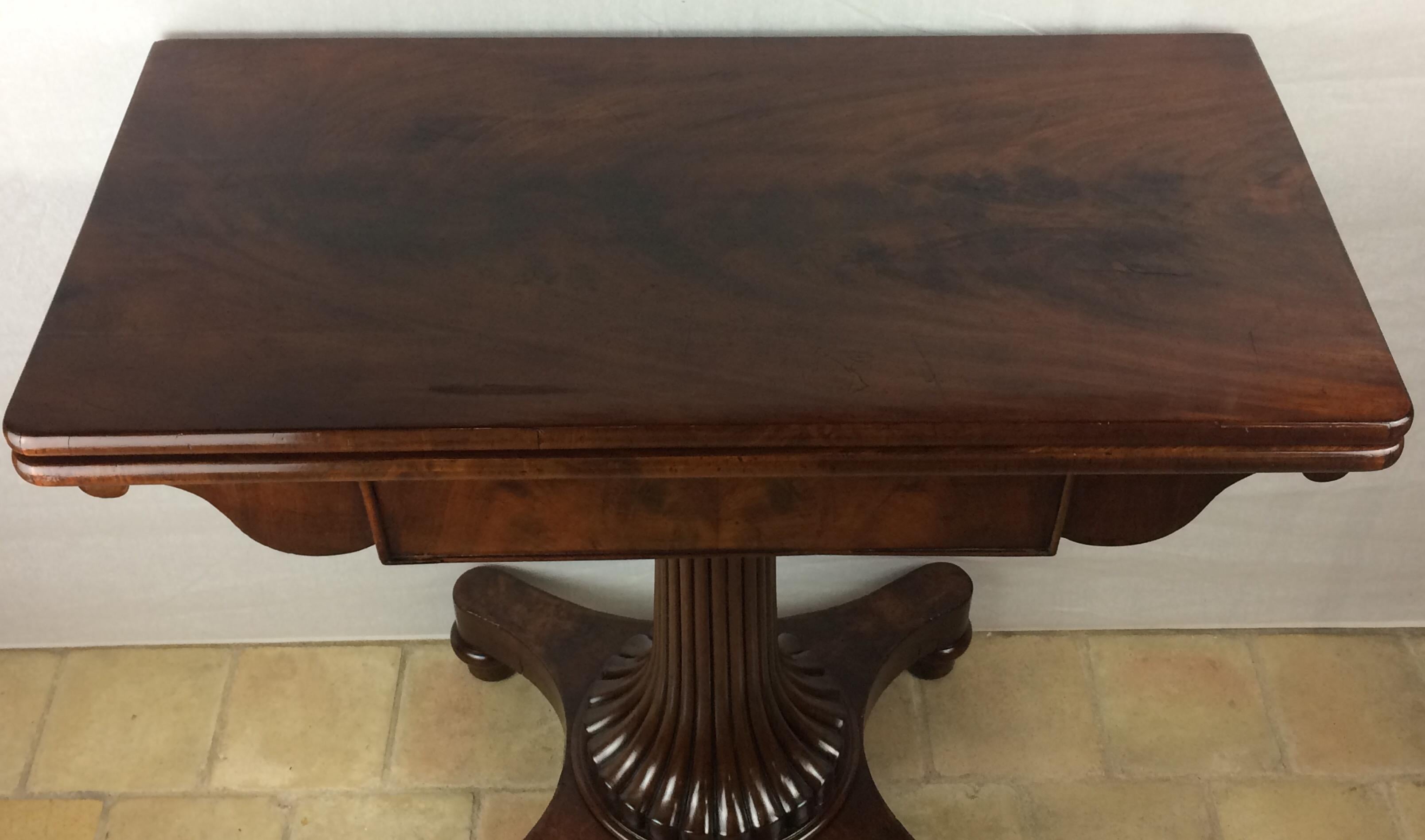 Empire Period 19th Century Rosewood Card Table English For Sale 3