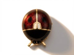 Elegant Enamell 18K Ladybird Brooch
