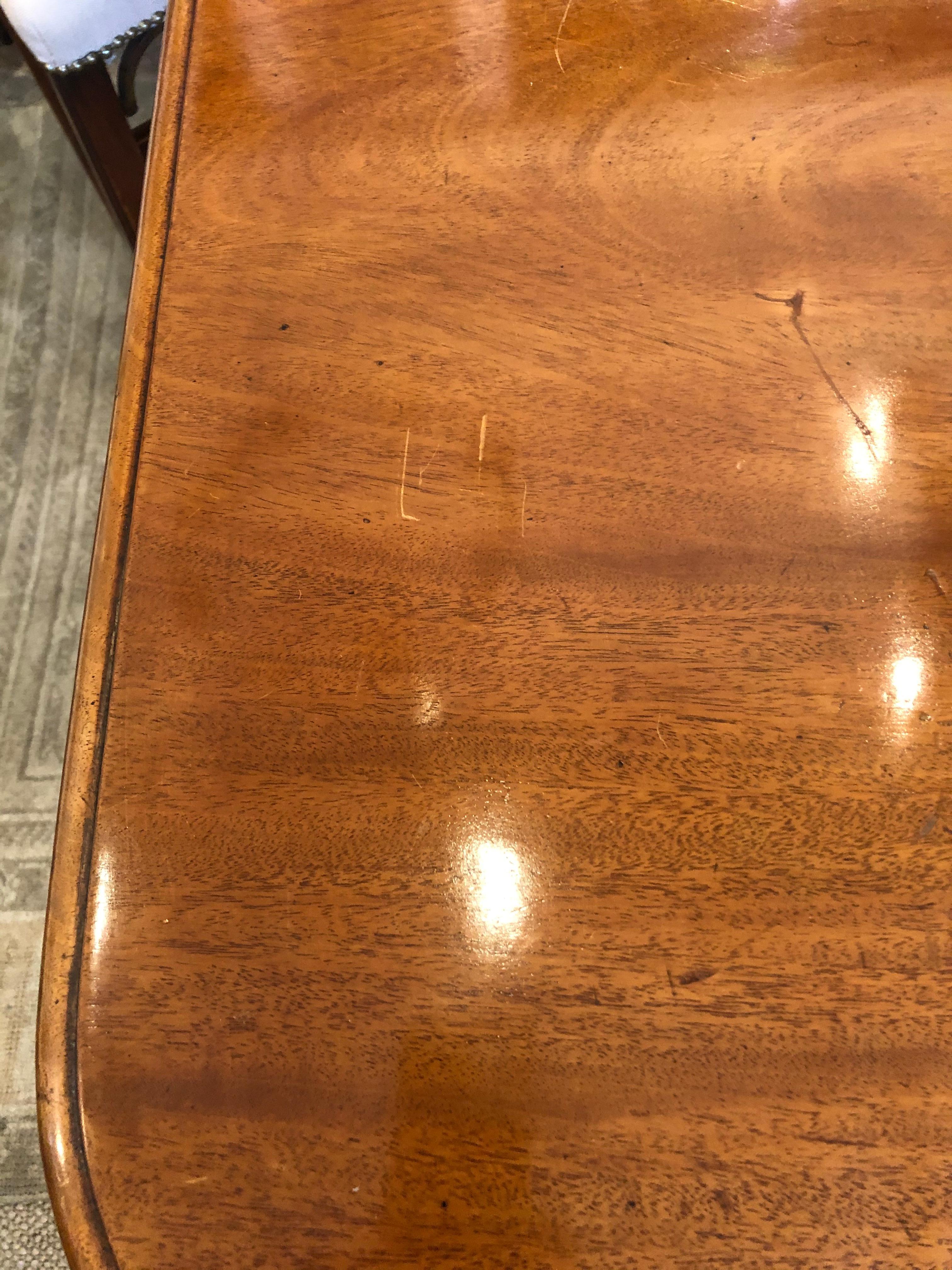 Elegant English 19th Century Mahogany George III Flip Top Dining Table In Good Condition In Hopewell, NJ
