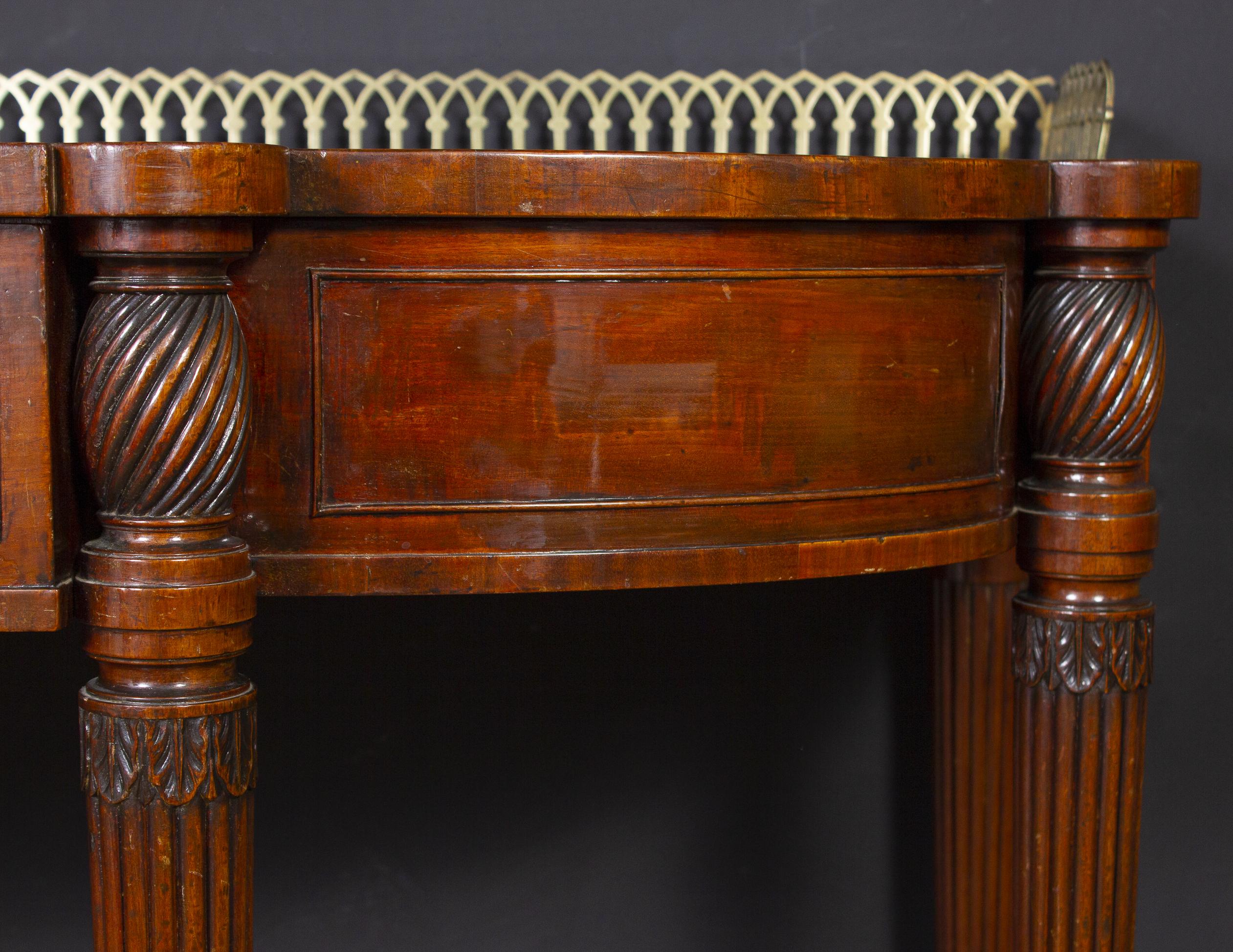 Elegant English Mahogany Ormolu Mounted Dessert Console Table, circa 1810 5