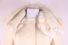 Eleganter Ermanno Scervino Wollmantel mit Pelzbesatz