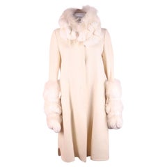 Elegant Ermanno Scervino Wool Coat with Fur Trim