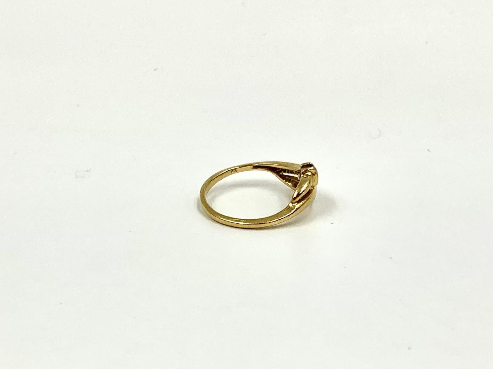 Eleg Estate Diamond Anello Bypass in oro giallo 14K in vendita 1