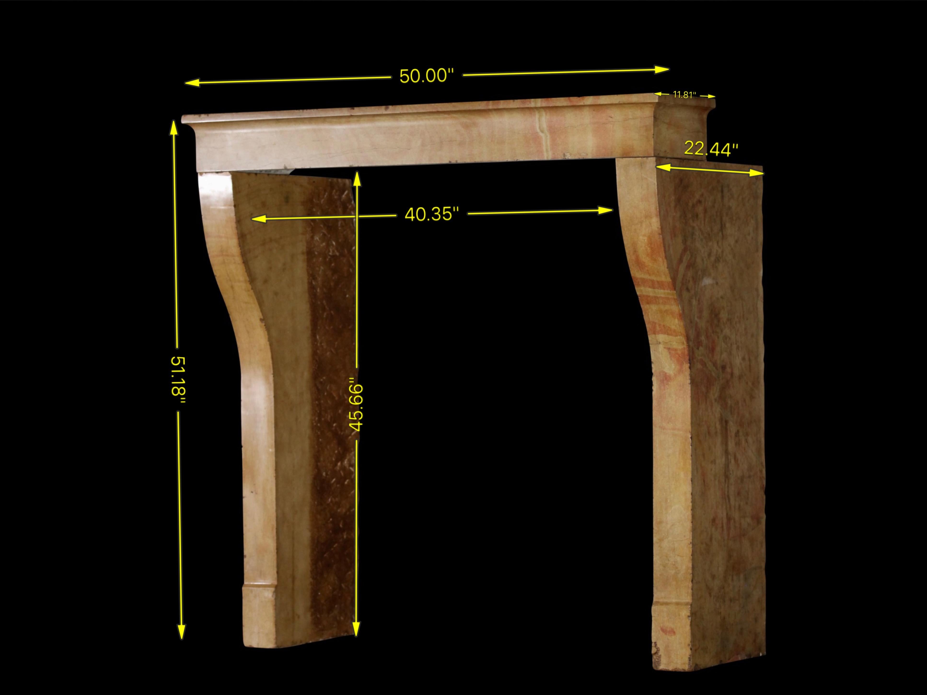Elegante revestimiento de chimenea europea de piedra caliza para un interior moderno y atemporal en venta 7
