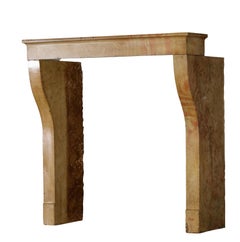Elegant European Fireplace Surround in Limestone for Timeless Modern Interior