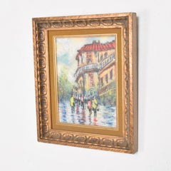 1960s Elegant European Landscape Copper Enamel Artwork by Mark Moses