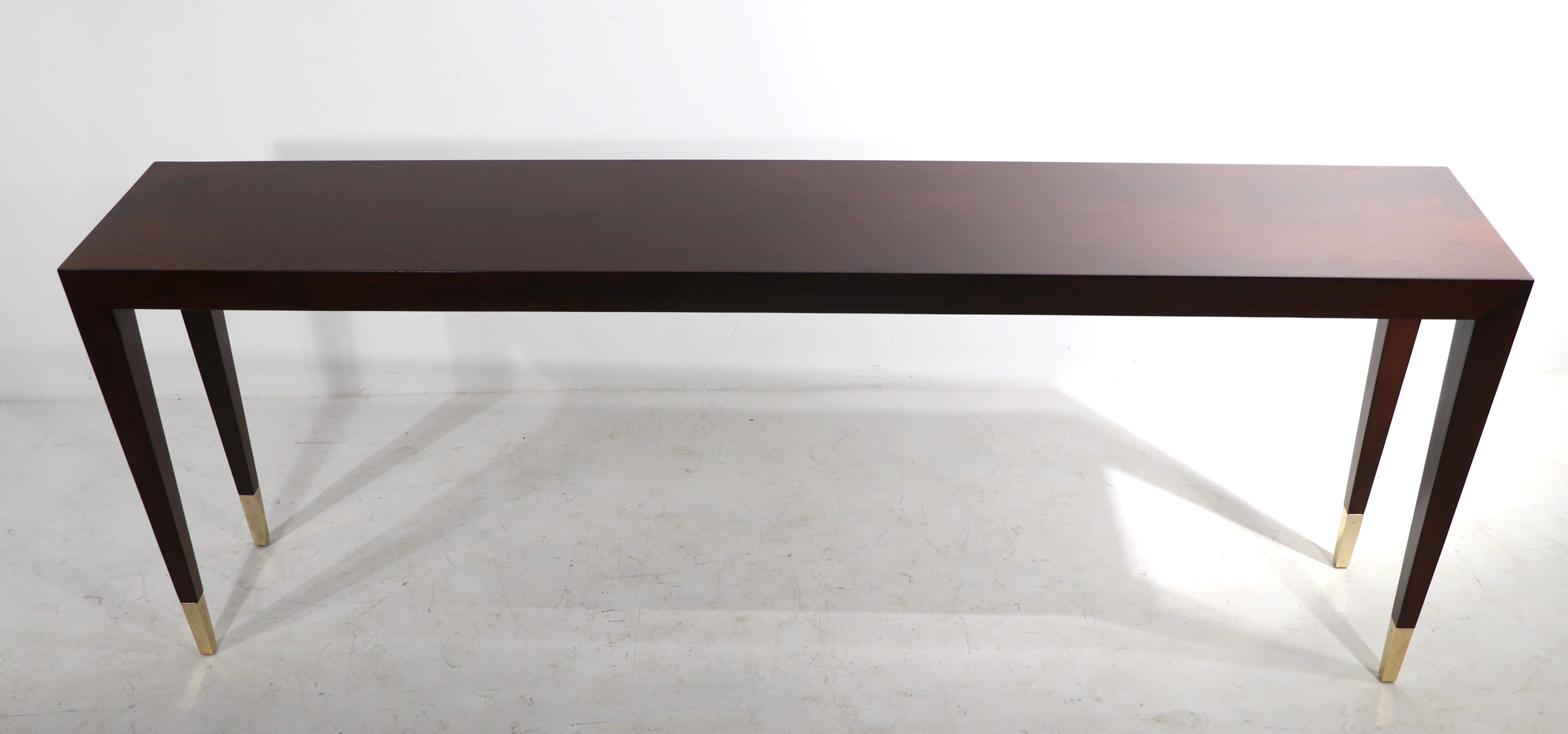 Elegant Extra Long Console Table in the French Art Deco Style Marked Uovo 3