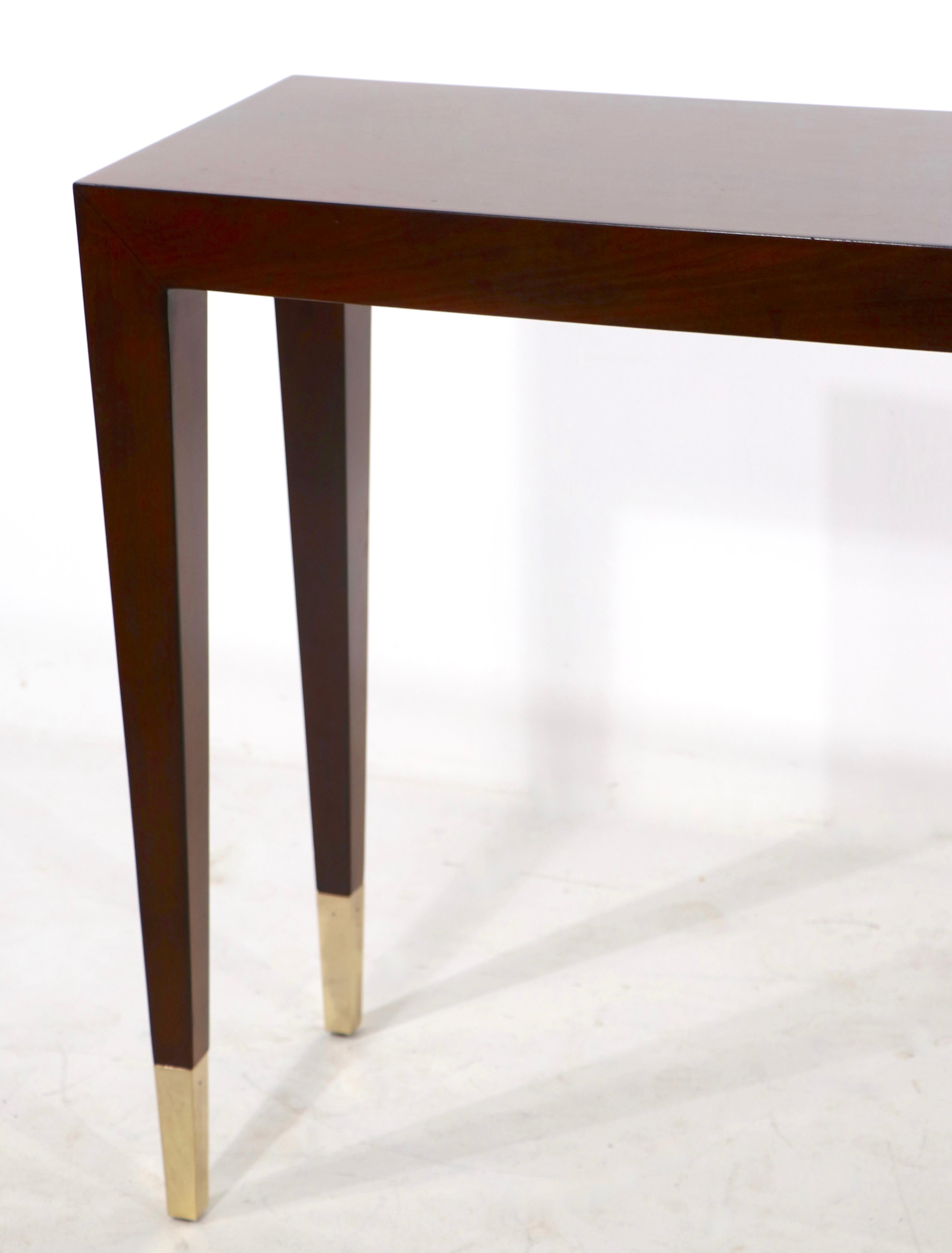 Elegant Extra Long Console Table in the French Art Deco Style Marked Uovo 4