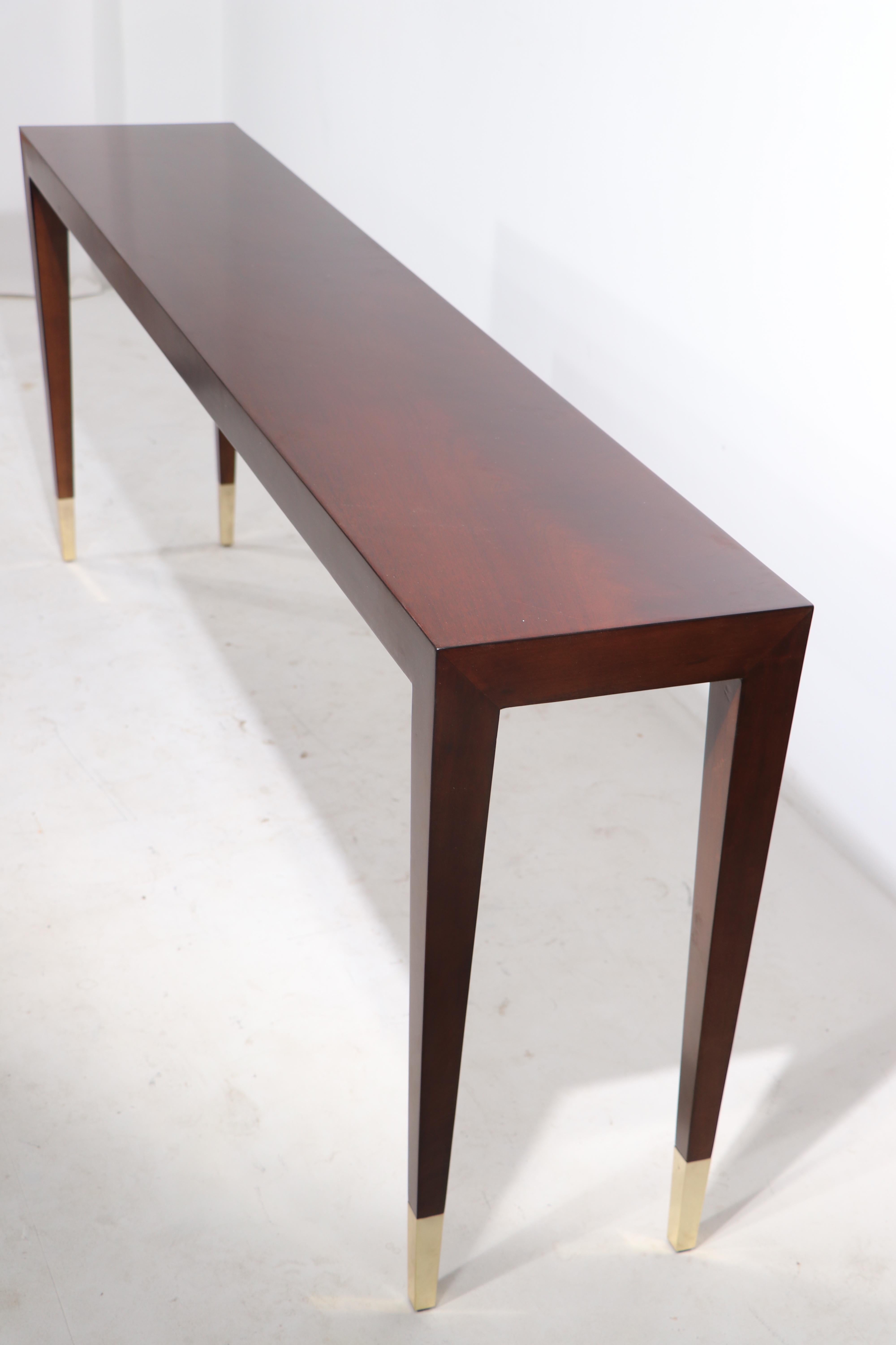Contemporary Elegant Extra Long Console Table in the French Art Deco Style Marked Uovo