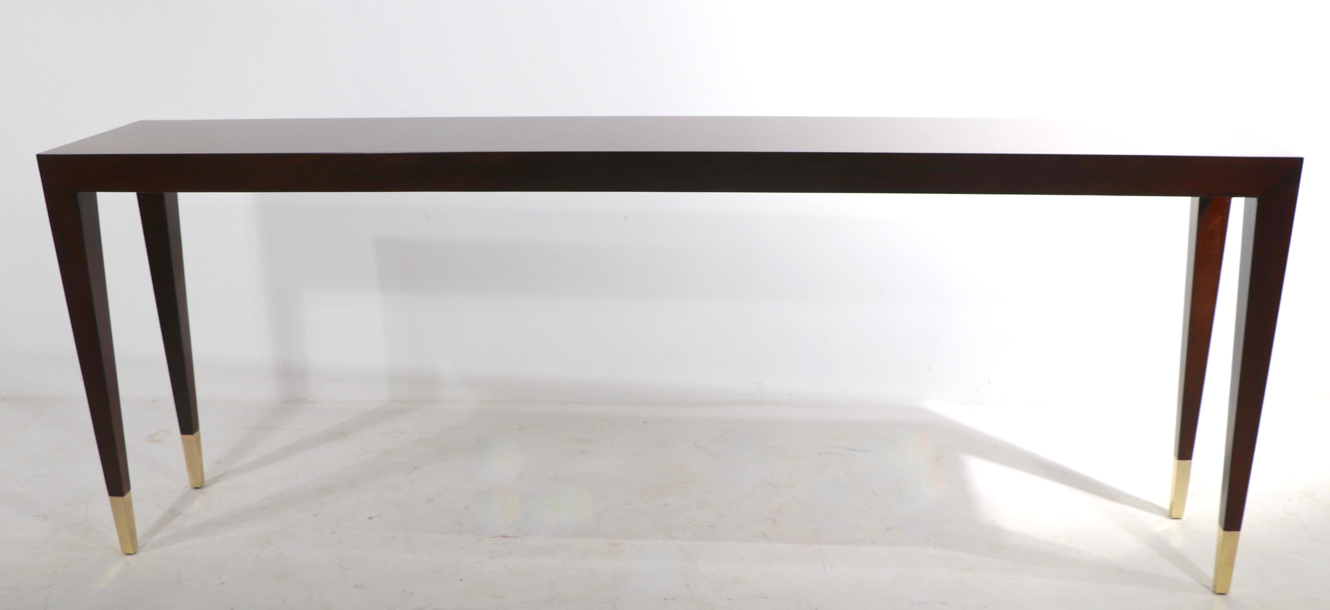 Elegant Extra Long Console Table in the French Art Deco Style Marked Uovo 1