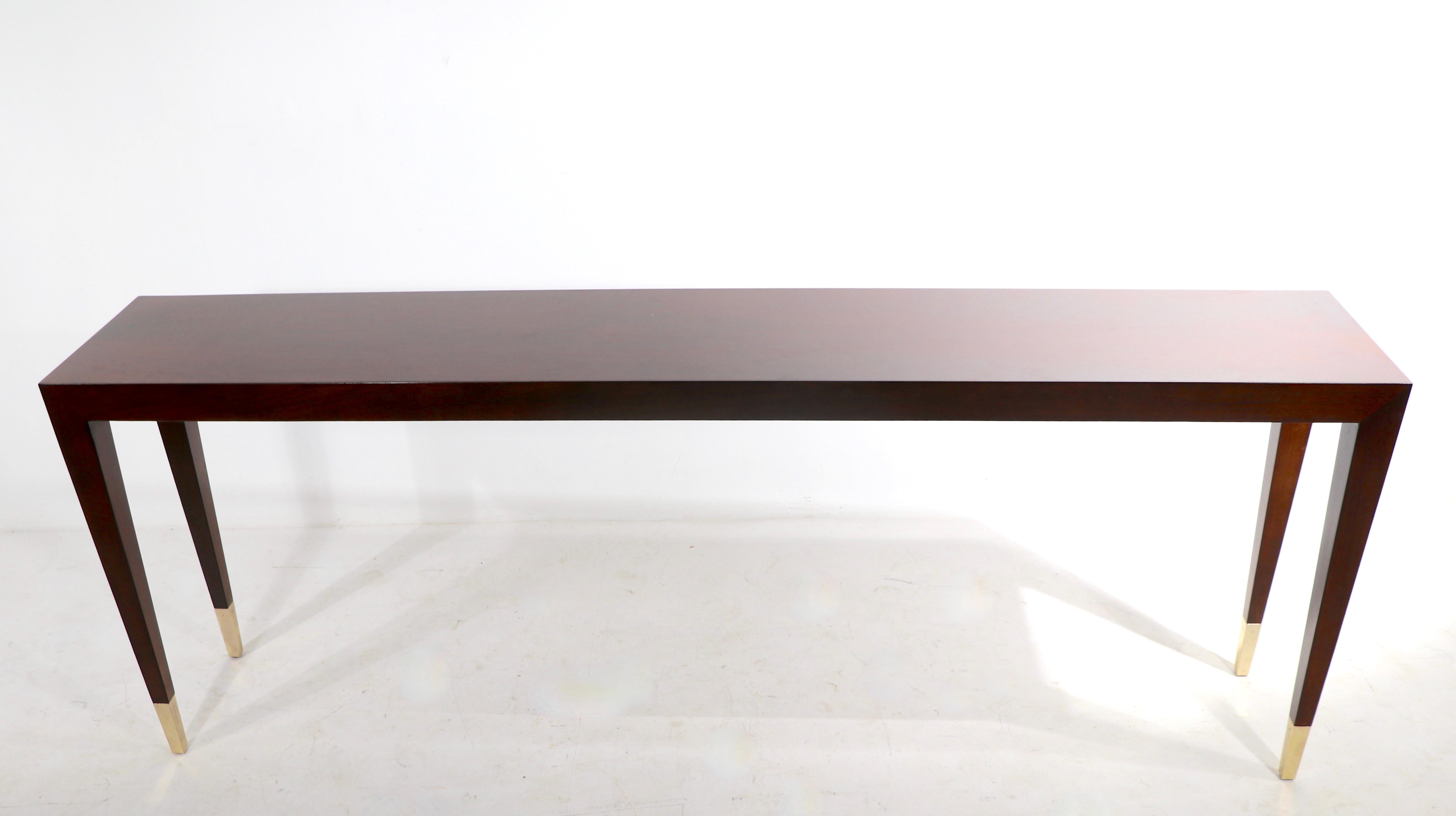 Elegant Extra Long Console Table in the French Art Deco Style Marked Uovo 2