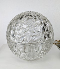 Elegant Faceted Crystal Globe Lamp