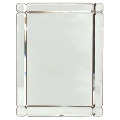 Elegant Faceted Mirror 48"H x 36"W circa 1950s