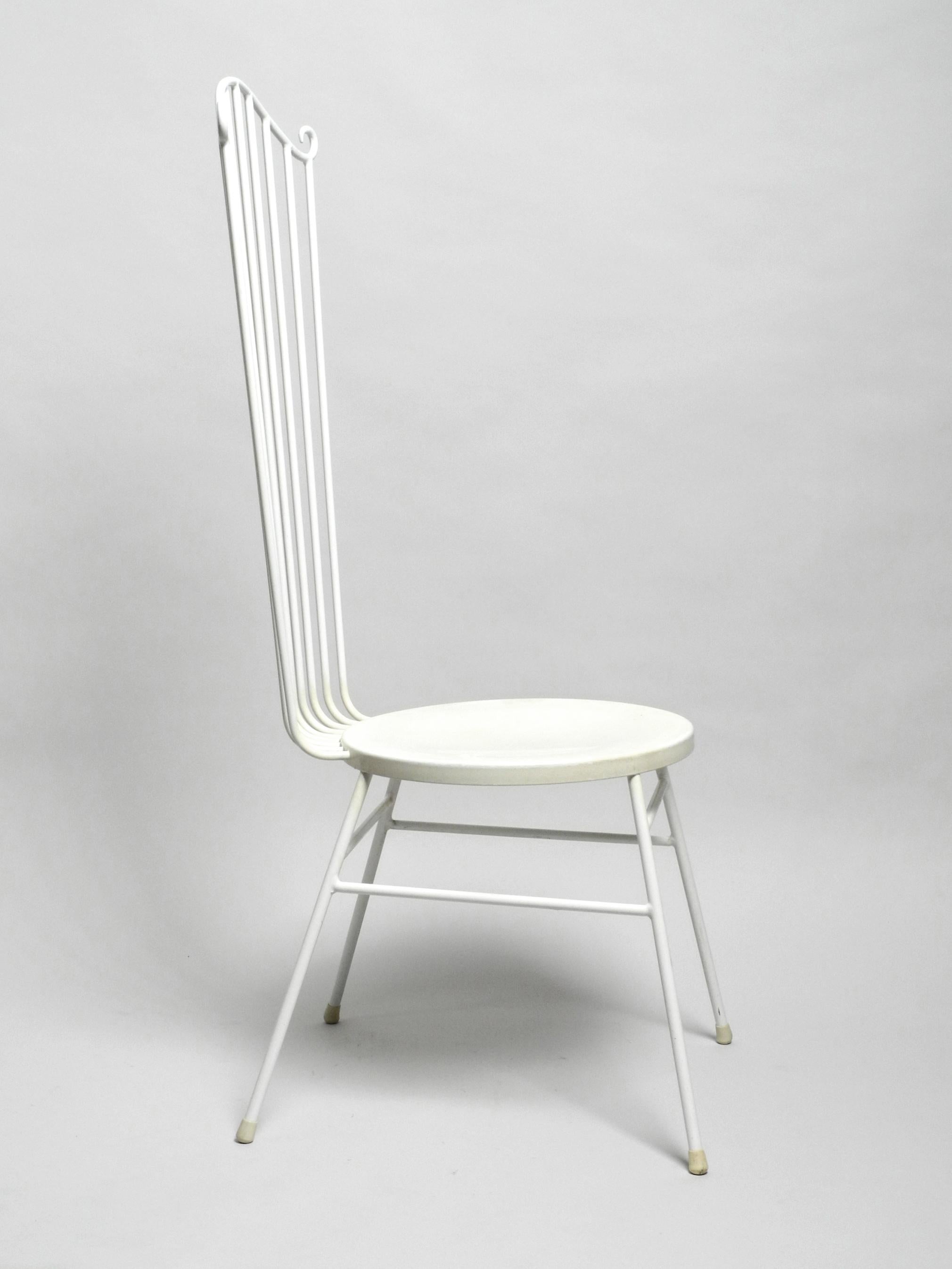 Elegant Filigree Heavy Midcentury Metal Chair from Münchener Boulevard Möbel 4